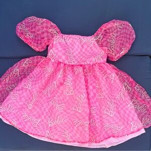 Pink Barbie Dress with Puffy Sleeves | Girls Large (10/12) | NWOT